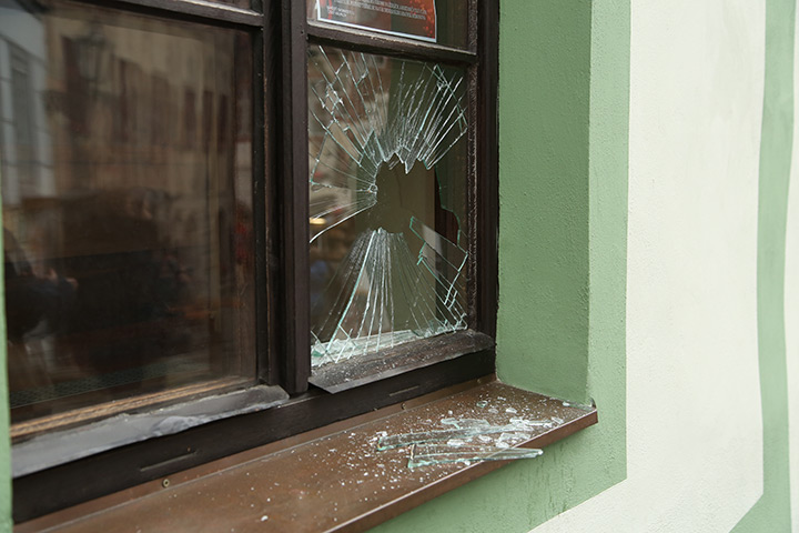 A2B Glass are able to board up broken windows while they are being repaired in Northampton.